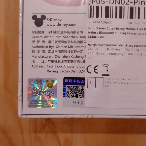 Disney Minnie Mouse Noise Cancelling Wireless Earbuds Headphones - Picture 8 of 14